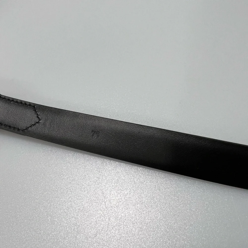 Salvatore Ferragamo Gancini Buckle Belt Black Gold Women’s 75/30 - Picture 3 of 6